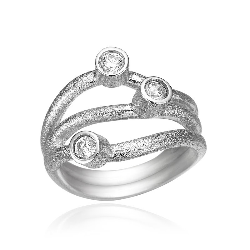 Ring I Sølv Med Zirkonia - 60
