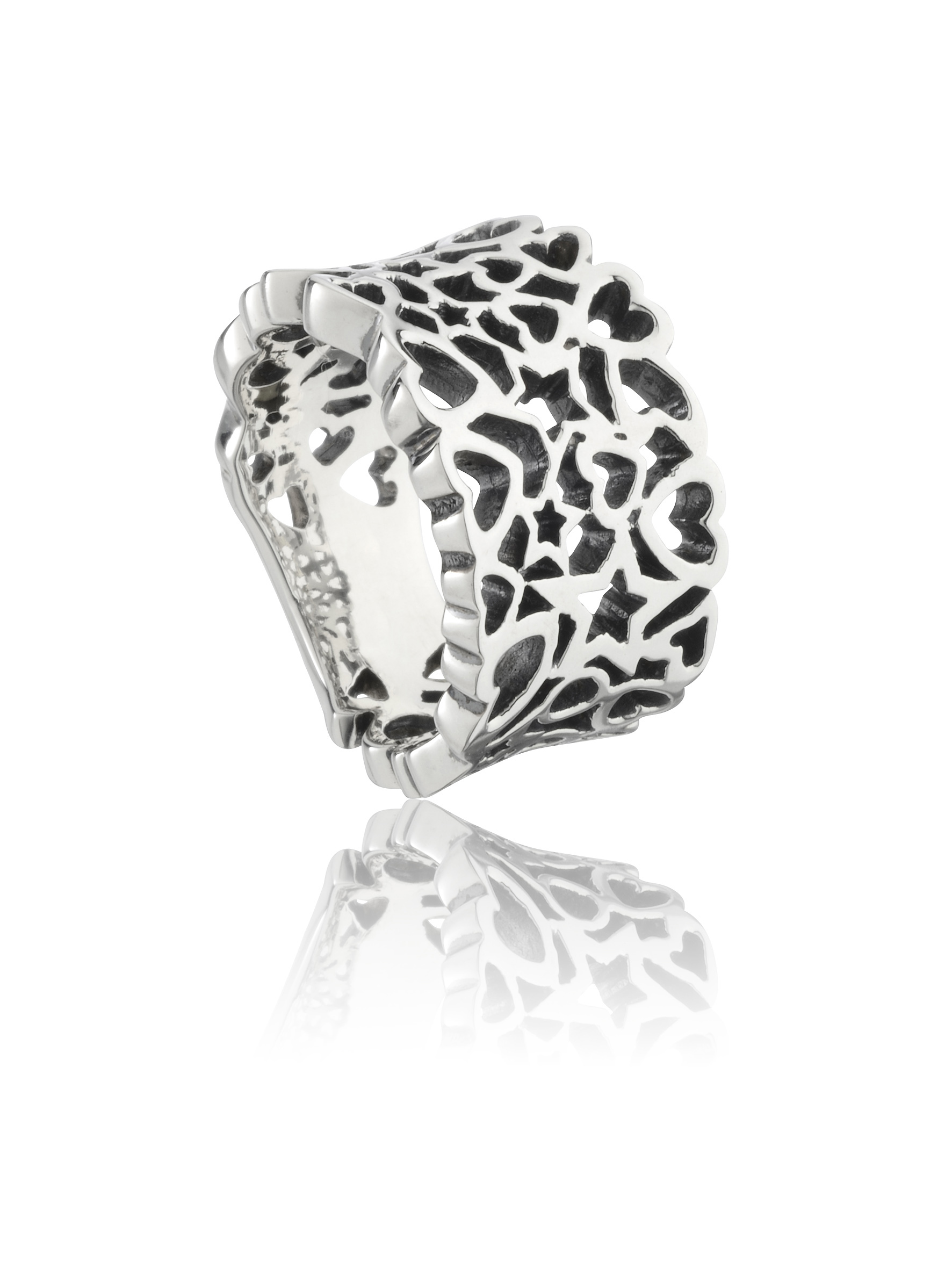 Star Heart Sterling Sølv Ring Fra Smykkekæden Dmr49