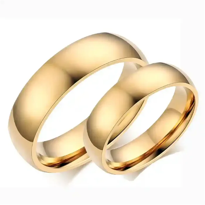 Glossy Forgyldt Ring I ædelstål